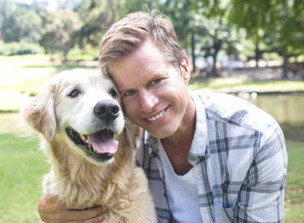 Paul Wittrien mit Hund